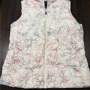 Lands’ End Women’s Floral Down Puffer Vest – Size M (10-12)